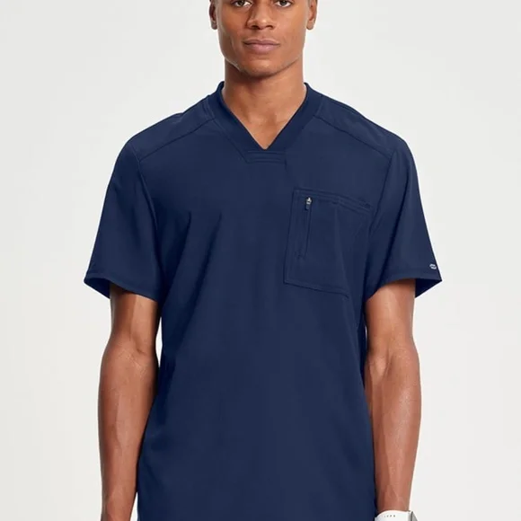 Cherokee Infinity Navy Scrub Top & Jogger Bottom Set - Picture 6 of 11